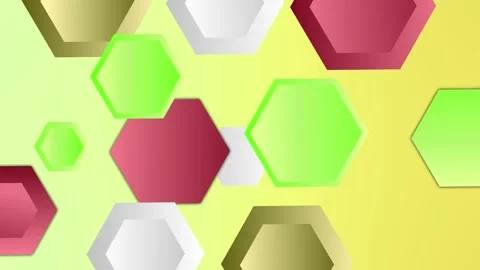 Abstract vibrant pattern of overlapping hexagons background animation Stock Footage 337003736
