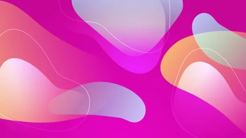 Abstract vibrant pink background with dynamic wavy shapes elements seamless 4k Stock Footage 311611108