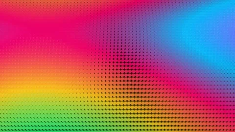 Abstract Vibrant Rainbow Halftone Wave Motion Loop Stock Footage 336775964