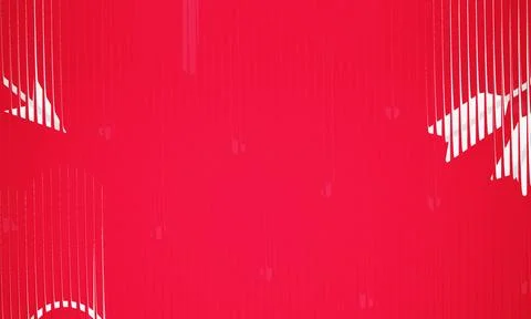Abstract Vibrant Red Background with Vertical Ribbed Texture and White Deco.. 스톡 일러스트
