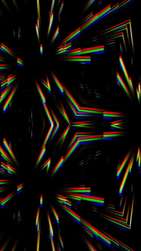 Abstract Vibrant RGB Glitch Pattern Motion Background Loop Video stock 345709087