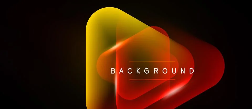 Abstract vibrant shape dominates dark background. Gradient colors blend, Illustrazione stock