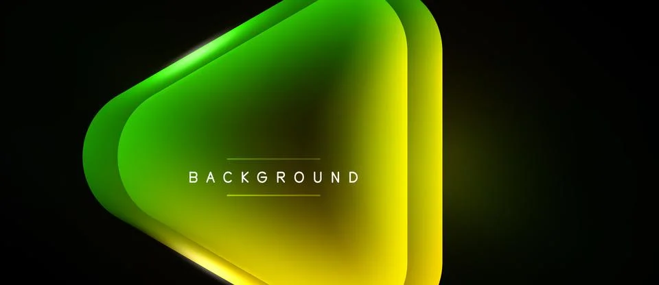Abstract vibrant shape, gradient colors, yellow to green. Text reads backgrou Illustrazione stock