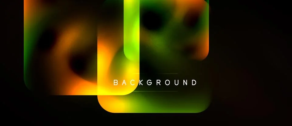 Abstract vibrant shapes blend, creating dynamic background. Colors shift from Stockillustratie