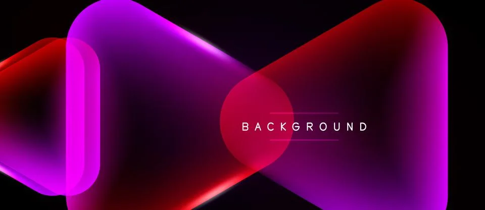 Abstract vibrant shapes overlap, creating gradient effect. Red, purple hues Stock Illustration