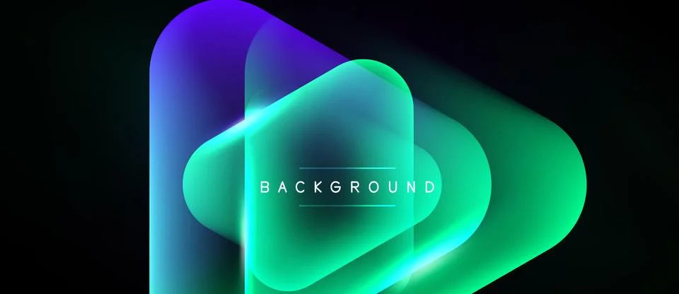 Abstract vibrant shapes overlap, creating luminous gradients. Text BACKGROUND Stock Illustration