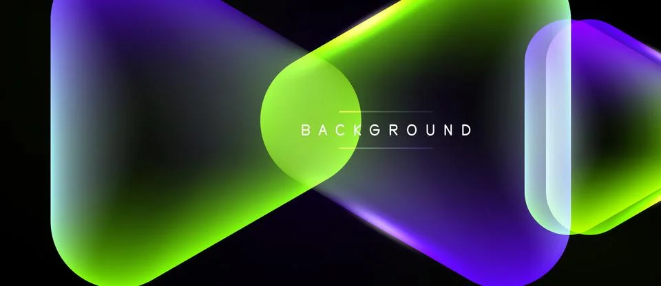 Abstract vibrant shapes overlap, creating dynamic gradient effect. Modern d.. イラスト素材
