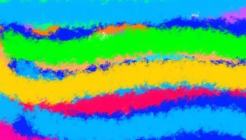 Abstract vibrant stripes in bold primary and neon colors, painted texture Stock Illustration