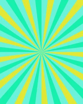 Abstract vibrant sunburst background with light green and yellow radial ray.. 스톡 일러스트