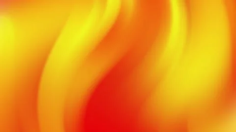 Abstract vibrant waves of orange and yellow flowing together, creating a wa.. Stock Footage 309837521