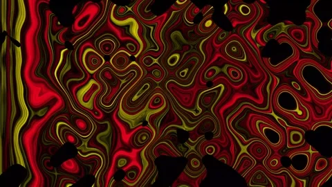 Abstract Vibrant Yellow Red and Black Swirling Pattern Background Stock Footage 321242004