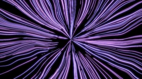 Abstract vibrating purple lines like rays around the dot in the center of the Stock Illustration