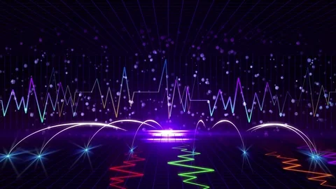 Abstract vibration graph pulse or earthquake seismograph polygraph background Stock Footage 70259396