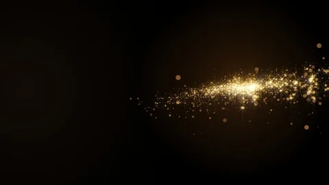 Abstract video background with golden light bokeh particles in motion. Stock Footage 118385904
