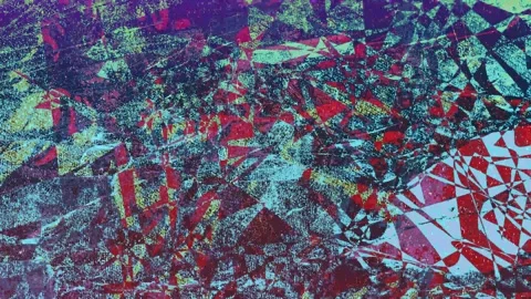 Abstract video background with a rich blend of color textures and moderately Video stock 308923662