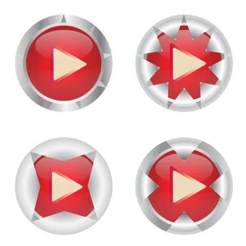 Abstract Video Buttons Stock Illustration