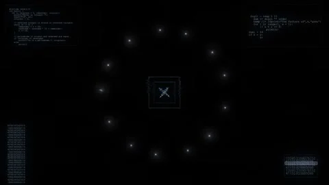 Abstract video frame background Futuristic display interface template basic Video stock 333790526