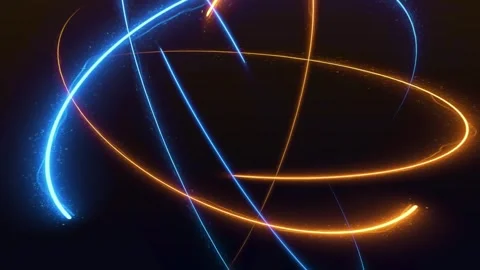 Abstract video of intersecting lines of blue and orange colors. Vídeos de archivo 297674760