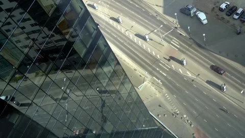 Abstract video. The intersection of the real and the reflected life, the clash Stock Footage 123283147