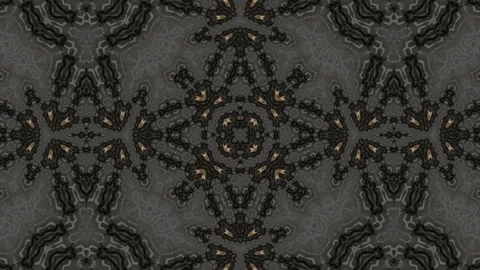 Abstract video with kaleidoscopic pattern and texture, dark Stock Footage 135327323