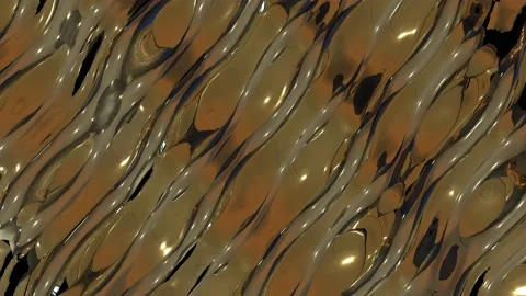 The abstract video of moving waves in brown colors . 3d render Stock Footage 160628221
