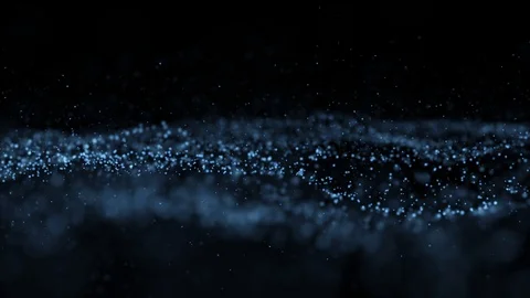 Abstract video of soaring particles on a dark background Stock Footage 120525205