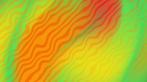 Abstract Video of Wavy Lines in Gradient Colors Shifting and Flowing Stock Footage 308624778