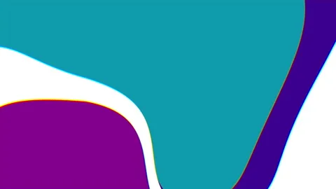 An abstract video in which curves move in a wavy manner. Flat color animation Stock-Footage 150488774
