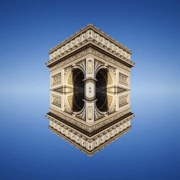 Abstract view of arc de triomphe Stock Photos