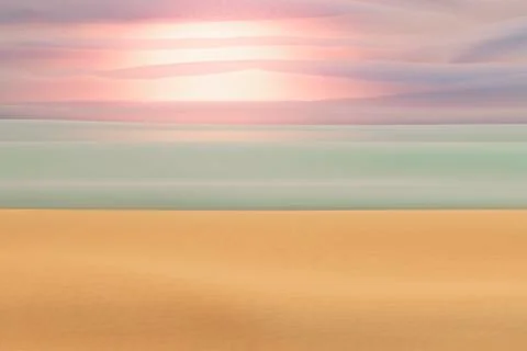 Abstract view of a beach landscape through towels. Stock Photos