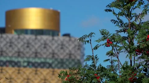 An abstract view of Birmingham library in the West Midlands Video stock 243269825