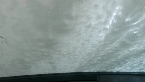 Abstract view of car wash automatic line, focus only on drops of water, jet s Stock-Footage 246652804