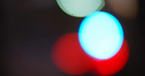 Abstract view of city night lights, blurred background, defocused, bokeh ligh Stock Footage 123701686
