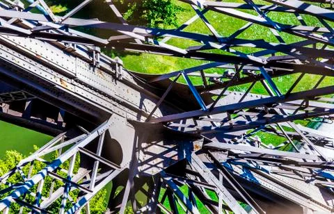 Abstract view of details of Eiffel Tower in Paris, France Stock Photos