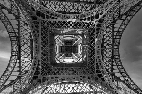 Abstract view of details of Eiffel Tower , Paris, France Foto stock