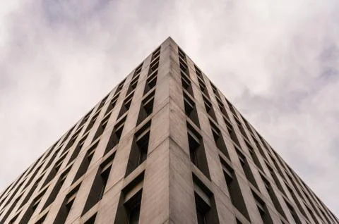 Abstract view of geometrical architecture elements of a building. Stock Photos