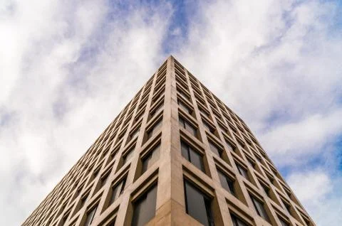 Abstract view of geometrical architecture elements of a building. Stock Photos