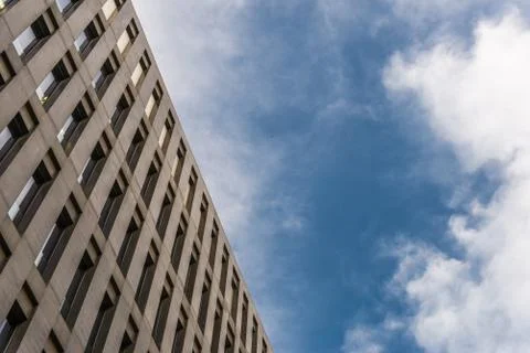 Abstract view of geometrical architecture elements of a building. Stock Photos