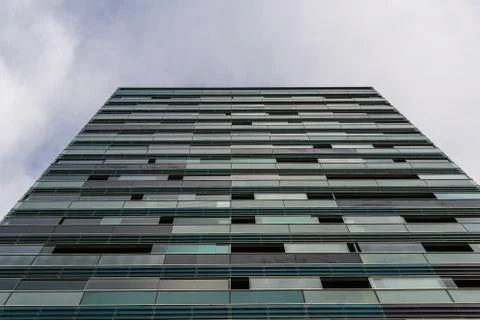 Abstract view of geometrical architecture elements of a building. Stock Photos