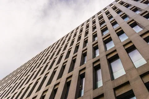 Abstract view of geometrical architecture elements of a building. Stock Photos