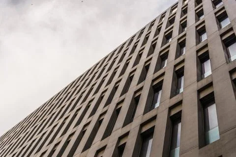 Abstract view of geometrical architecture elements of a building. Stock Photos