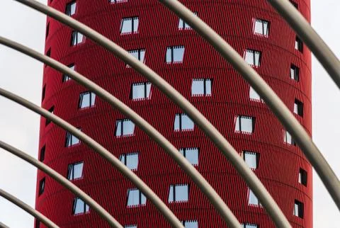 Abstract view of geometrical architecture elements of a building. Stock Photos