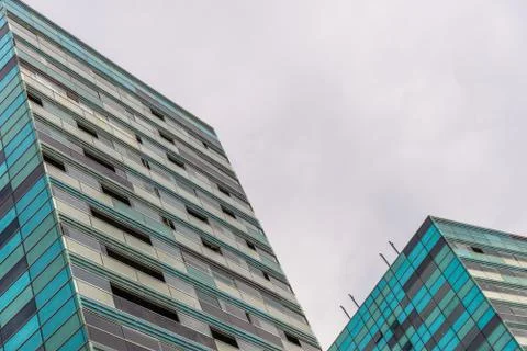 Abstract view of geometrical architecture elements of a building. Stock Photos