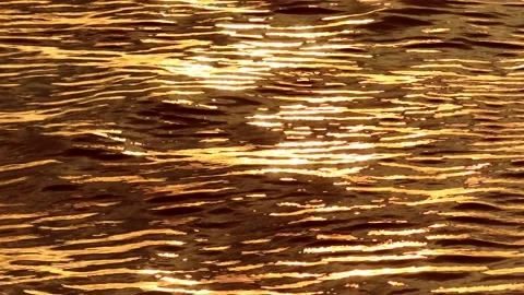 An abstract view of golden ocean waves. Stock Footage 308608822