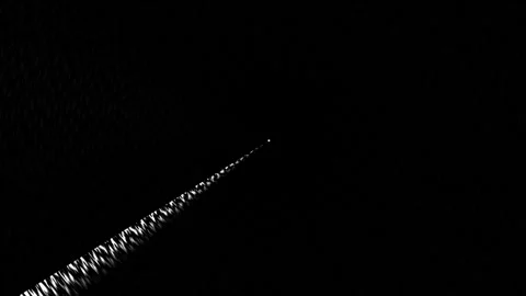 Abstract view of a light beam cutting through a dark space Stock Footage 339515207
