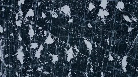 Abstract view of pure dark Baikal ice with cracks Stock Footage 278301995