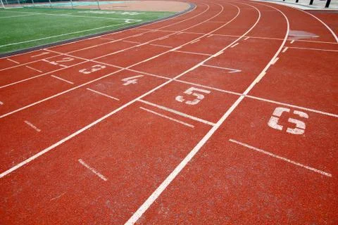 Abstract view of running track Foto stock