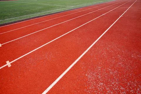 Abstract view of running track Stock Photos