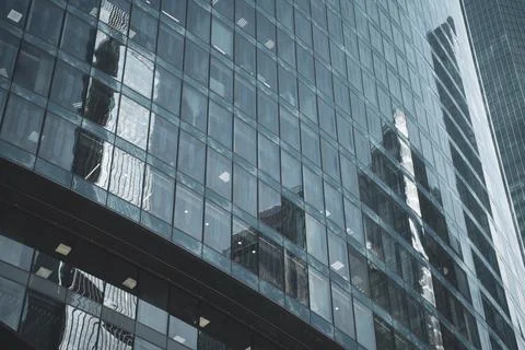 Abstract view of a skyscraper with sunlight Stock Photos