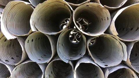 Abstract View Through Pipes Video stock 76412755